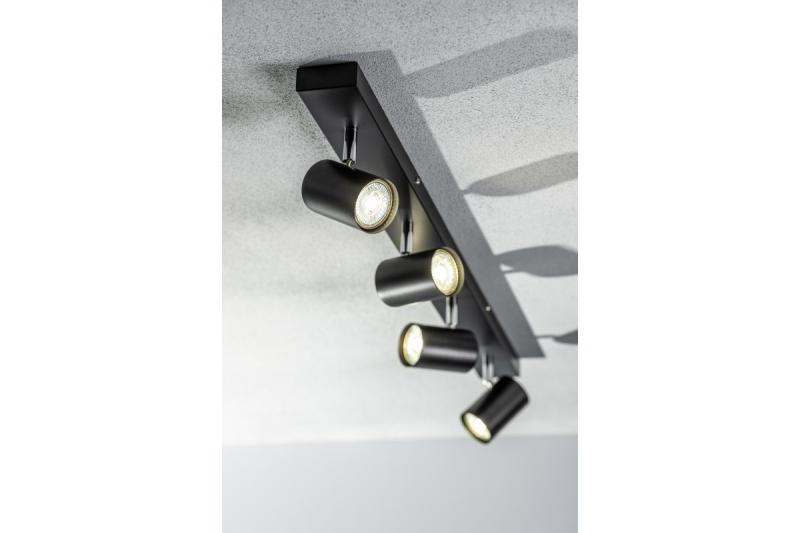 Decoροφή φωτιστικό VENETO IP20 max. 20W 4 x GU10 στρογγυλό μαύρο. 1208964042