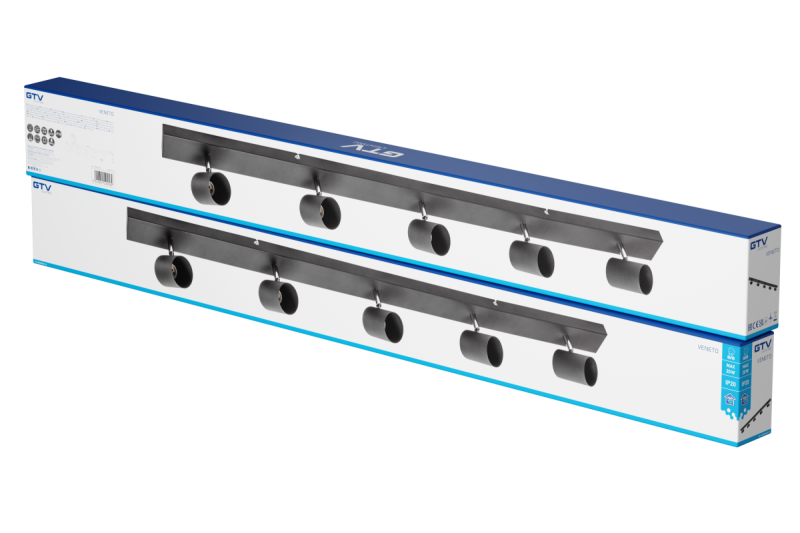 Decoροφή Φωτιστικό VENETO IP20 max. 20W 5 x GU10 στρογγυλό μαύρο. 1208964044