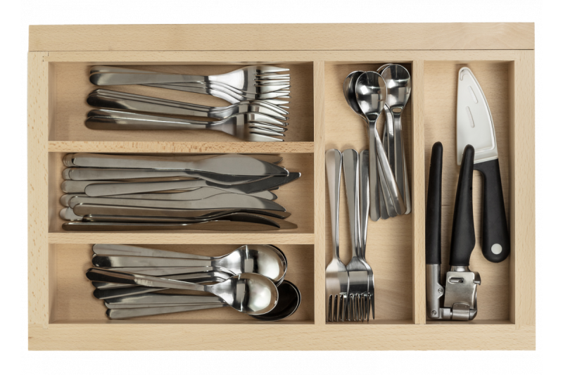 Διακοσμητική Θήκη Μαχαιροπίρουνων Cutle Ρυθμιζόμενο Ράφι Μαχαιροπίρουνων Χρώμα Οξιά 1208966290