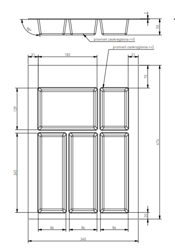Decore Cutle Θήκες Μαχαιροπήρουνων Εισαγωγή για Κουζίνα Συρτάρι 400 Ανθρακί 1208966374