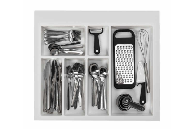 Decor Cutle Καλαθάκια για μαχαιροπίρουνα Εισαγωγή για συρτάρι κουζίνας 600 Λευκό 1208966377