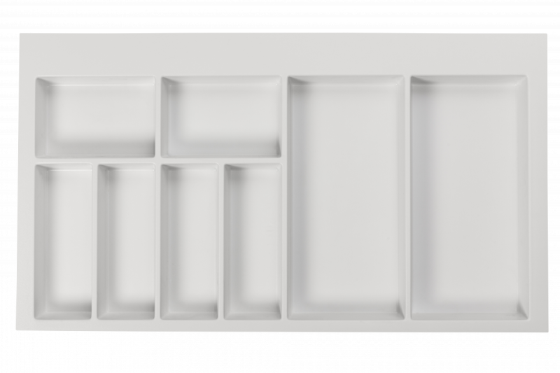 Διακοσμητική Θήκη Μαχαιροπίρουνων για Συρτάρι Κουζίνας 900 Λευκό 1208966381