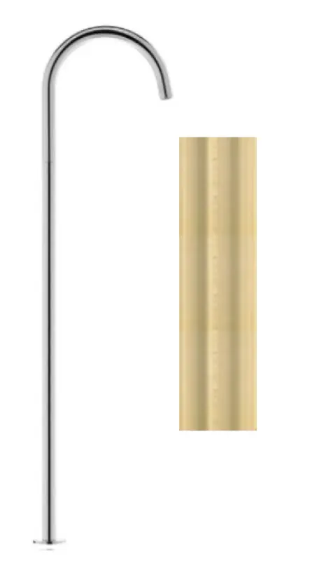 Waterevolution Flow ανεξάρτητη βρύση νιπτήρα με έξοδο PVD Βουρτσισμένο ανοιχτό χρυσό T1677WGE