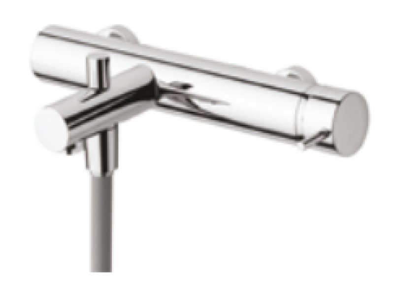 Waterevolution Flow μπαταρία μπάνιου με σετ χειροκίνητου ντους PVD βουρτσισμένο Gun Metal T130GME