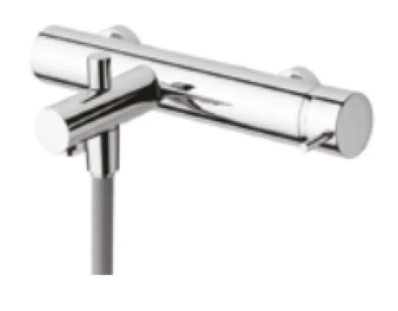 Waterevolution Flow μπαταρία μπάνιου με σετ χειροκίνητου ντους PVD βουρτσισμένο ανοιχτό χρυσό T130WGE