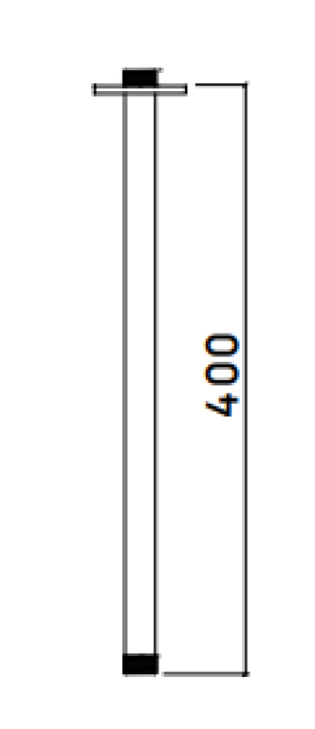 Waterevolution ροή οροφής στήριγμα 40cm ορείχαλκο T164540LE