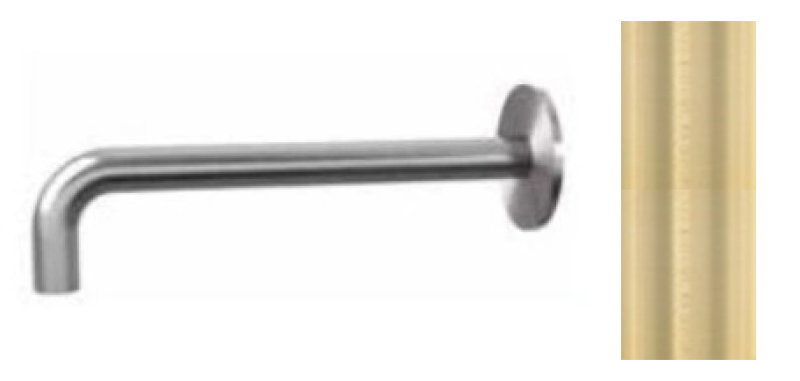 Waterevolution Flow μπανιέρα ακροφύσιο 19cm PVD Light Gold T167119WGE