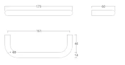Η μετάφραση van de tekst naar het Grieks is: Βάση πετσέτας Waterevolution flow 17,5 εκ. PVD Light Gold A110WGE