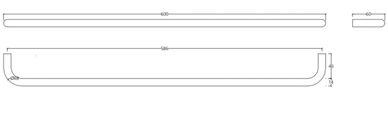 Waterevolution flow πετσετοθήκη 60cm Χαλκός A112CPE