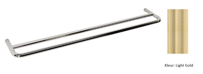 Επανάσταση νερού ροή διπλής κρεμάστρας πετσετών 60cm PVD Light Gold A112DWGE