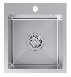 Quadri Dixton 40 ανοξείδωτος νεροχύτης 400x450 mm με τρύπα για βρύση επιφάνειας 1208967079