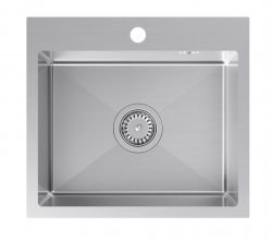 Quadri Dixton 50 ανοξείδωτος νεροχύτης 500x450 mm με οπή για βρύση επιφάνειας 1208967081