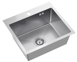 Quadri Dixton 50 ανοξείδωτος νεροχύτης 500x450 mm με οπή για βρύση επιφάνειας 1208967081