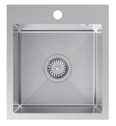 Quadri Dixton 40 σετ με ανοξείδωτο νεροχύτη 400x450 mm με οπή για μπαταρία και μπαταρία κουζίνας Quadri Coventry ανοξείδωτο χάλυβα