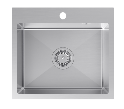 Quadri Dixton 50 σετ με ανοξείδωτο νεροχύτη 500x450 mm με οπή για μπαταρία και ανοξείδωτη κουζίνα μπαταρία Coventry