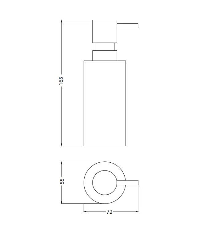 Water Evolution Deep dispenser voor zeep vrijstaand Gun Metal A225GME