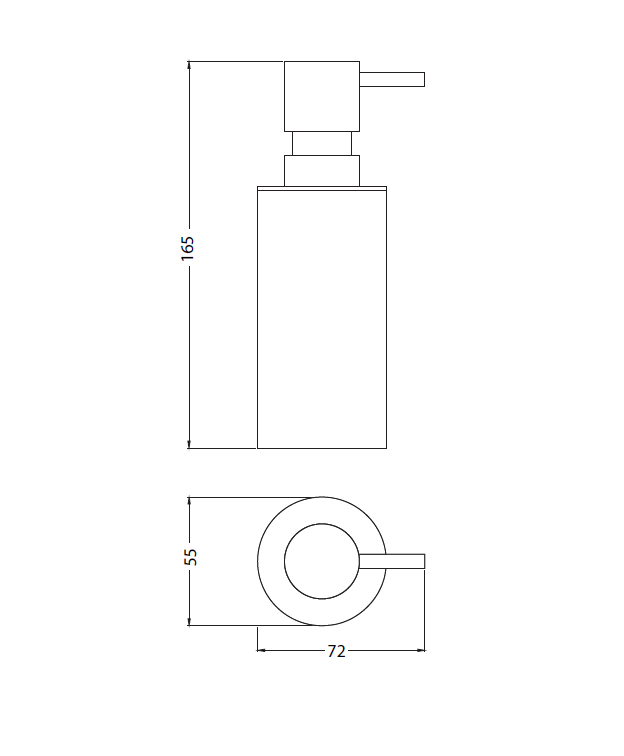 Water Evolution Deep dispenser voor zeep vrijstaand Gun Metal A225GME