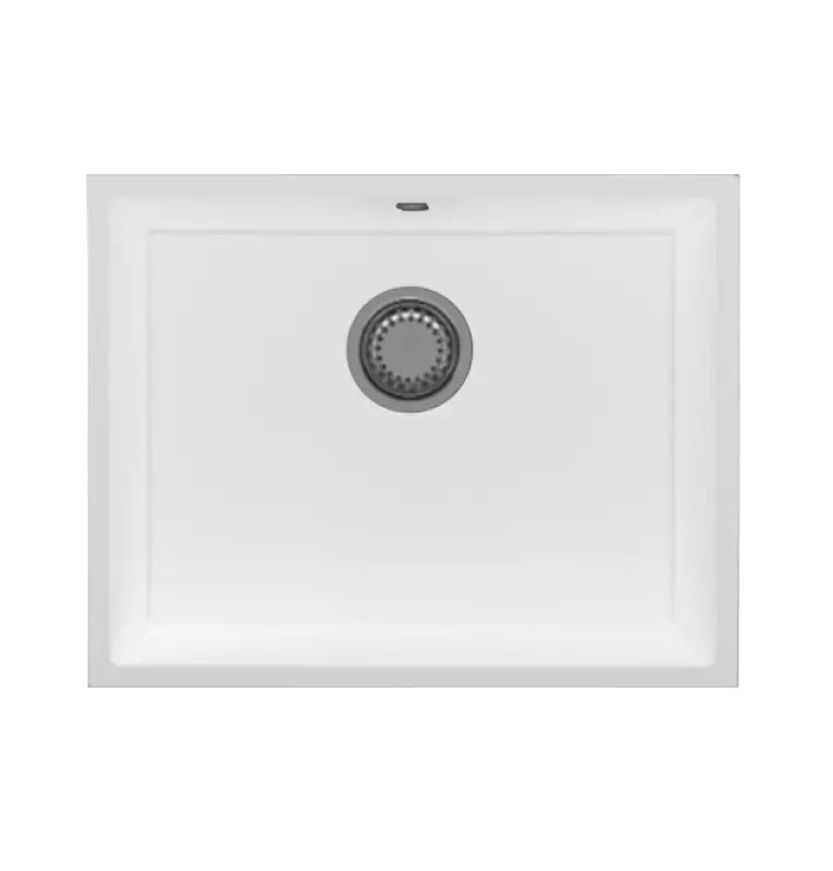 ΓρανίτηςMy Universal γρανιτένιος λευκός νεροχύτης 55x40 εκ. λευκός επάνω πάγκου, υποκαθήμενος και εντός πάγκου με ανοξείδωτη τάπα 1208967109