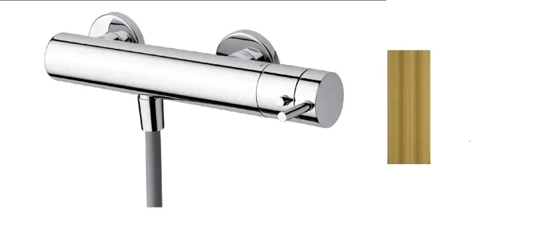 WaterEvolution Flow θερμοστατική μπαταρία ντους με σετ ντους Ορείχαλκος Φυσικό T140TNLE