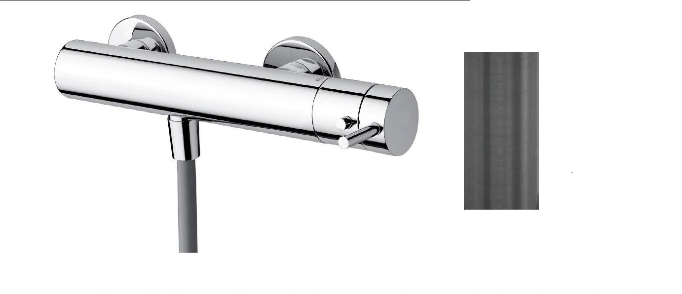 WaterEvolution Flow ντους-thermostaat με σετ ντους PVD Gun Metal T140TNGME
