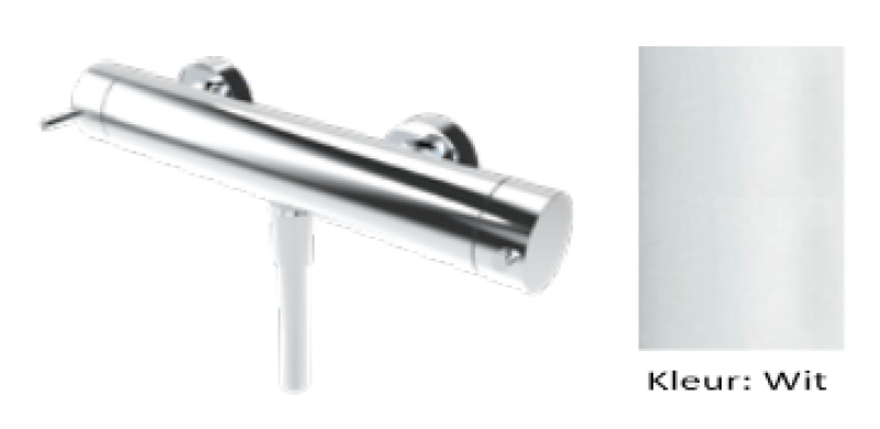 Waterrevolution Flow θερμοστατική βρύση ντους με σετ ντους στρογγυλό λευκό T140TNRBR