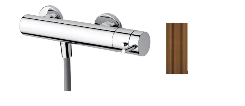 Waterevolution Flow ντουζιέρα θερμοστάτη με σετ ντουζιέρας σε στρογγυλή PVD βουρτσισμένη χαλκού T140TNRCPE