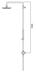 Waterevolution Flow ντους combinatie με κεφαλή οροφής μαύρο ματ T141NPR