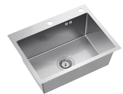 Quadri Dixton 60 ανοξείδωτος νεροχύτης 580x450 mm με οπή για βρύση και αξεσουάρ 1208967194