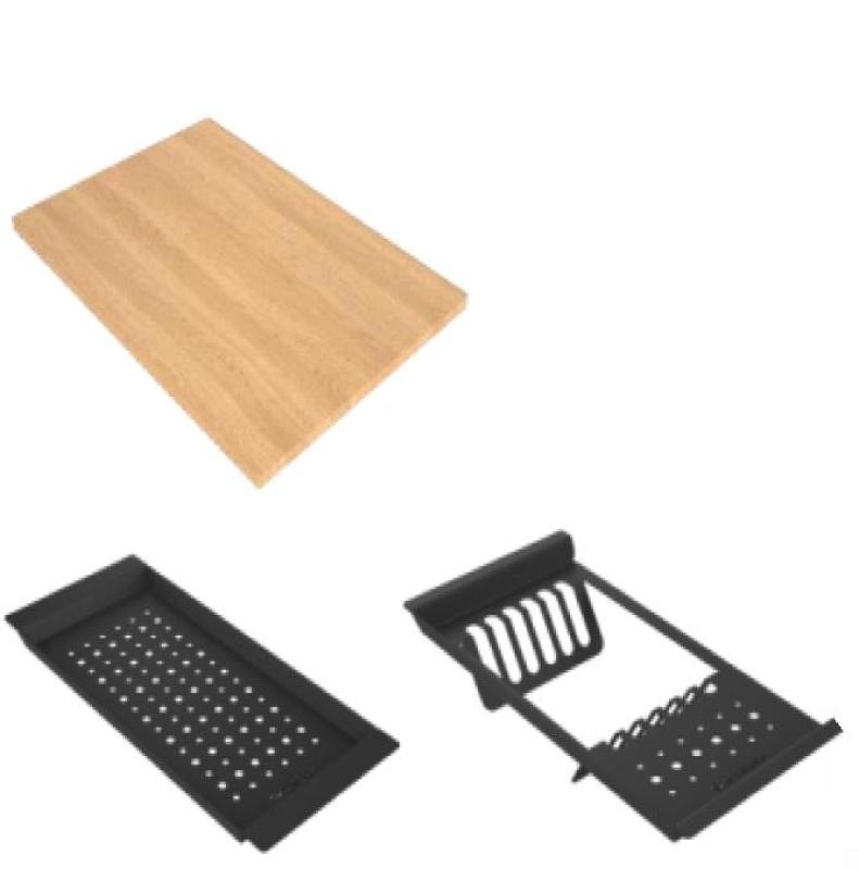 ΓρανίτηςMy Steam γρανιτένιος νεροχύτης 56x48 εκατοστά μαύρος επιφάνειας με χάλκινο βύσμα συμπεριλαμβανομένων των αξεσουάρ 1208967234