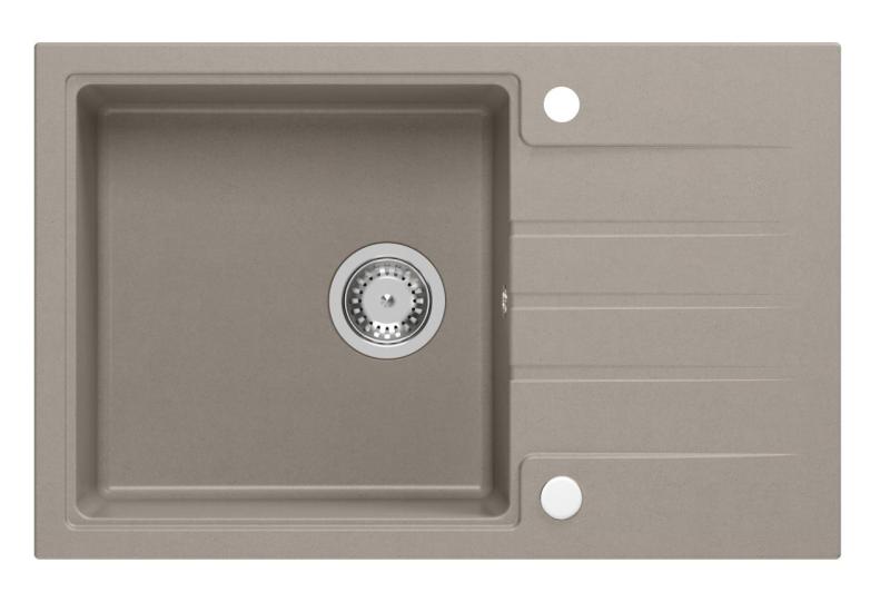 Quadri ζακέτα σε taupe απόχρωση γρανίτη επάνω πάγκου νεροχύτης με επιφάνεια αποστράγγισης, αναστρέψιμος 78x50cm 1208967384