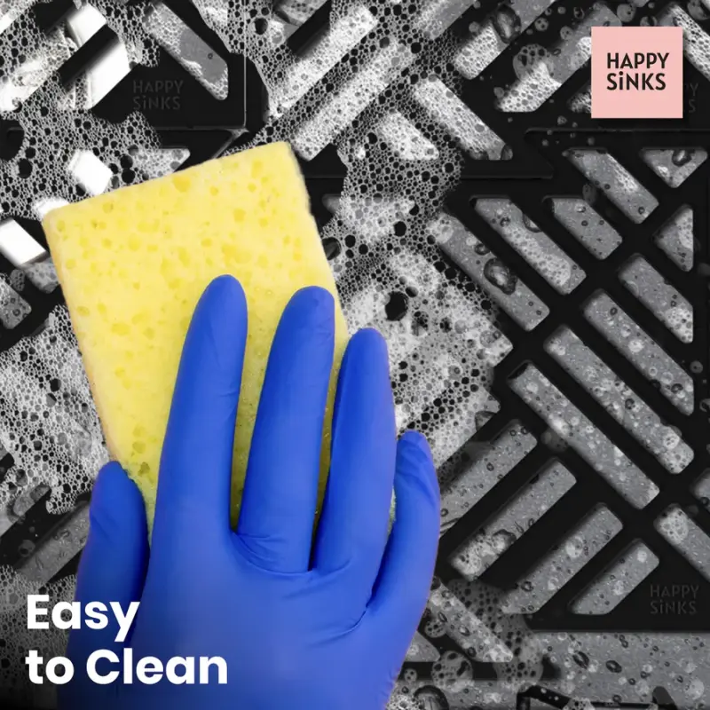 Magisso Happy Sink  Παζλ μαύρο προστατευτικό δαπέδου 4 τεμάχια για νεροχύτη μαύρο 32,5 x 32,5 cm 1208967385