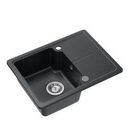 Quadri Kendal ανθρακί γρανίτης νεροχύτης 58x44cm με αποστραγγιστική επιφάνεια 1208967403