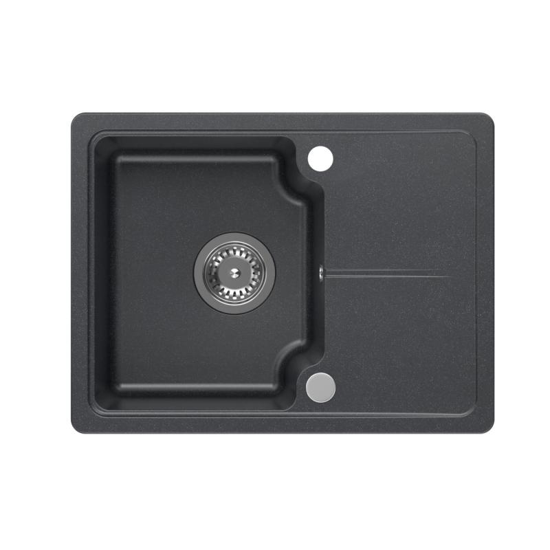 Quadri Kendal ανθρακί γρανίτης νεροχύτης 58x44cm με αποστραγγιστική επιφάνεια 1208967403