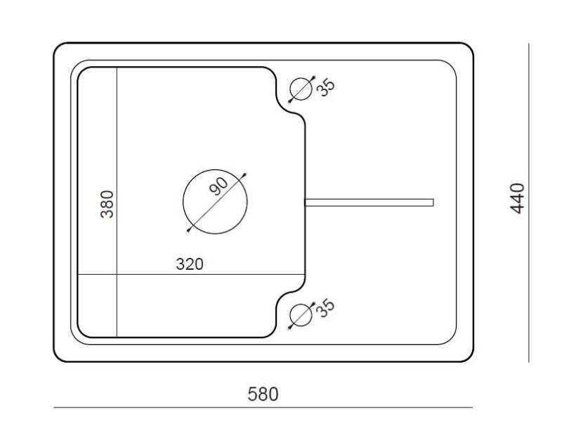 Quadri Kendal μπεζ άμμος γρανίτης νεροχύτης 58x44cm με αποστραγγιστική επιφάνεια 1208967405