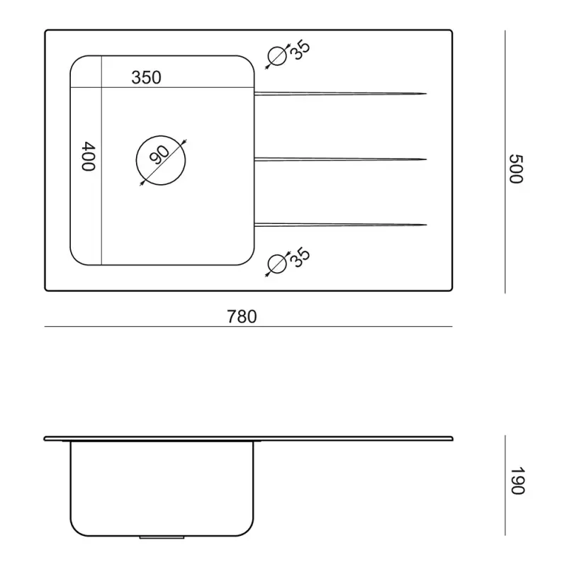 Quadri Glazz επιφάνεια χρυσής νεροχύτη με μαύρο γυάλινο στραγγιστήρα 78x50 αναστρέψιμο 1208967407