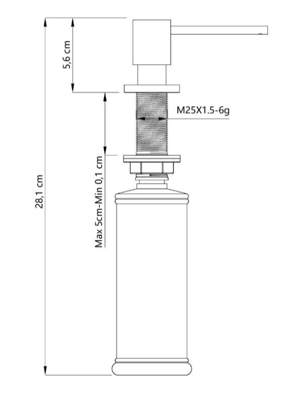 Quadri Luxor Εντοιχιζόμενος Διανομέας Σαπουνιού χάλκινος γεμίζει από πάνω 1208967510
