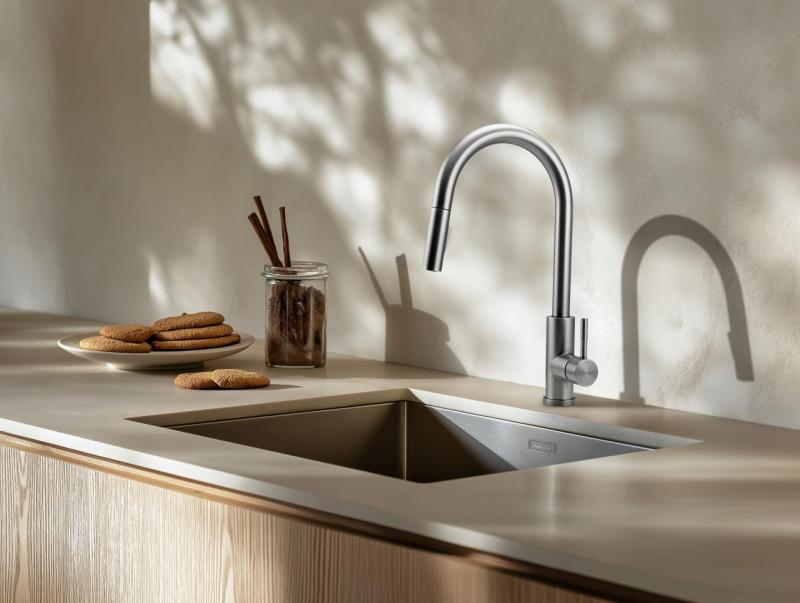 Pure.Sink Prestige RVS νεροχύτης 34x40 cm, ακτίνα 10 mm, για υποκατασκευή, επίπεδη ενσωμάτωση και επιφάνεια εγκατάστασης PPG3440-02