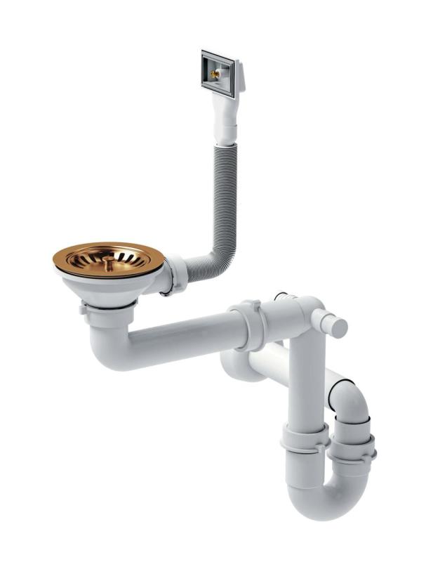 Quadri Oxford σετ αποχέτευσης νεροχύτη χαλκού με υπερχείλιση χαλκού 1208967593