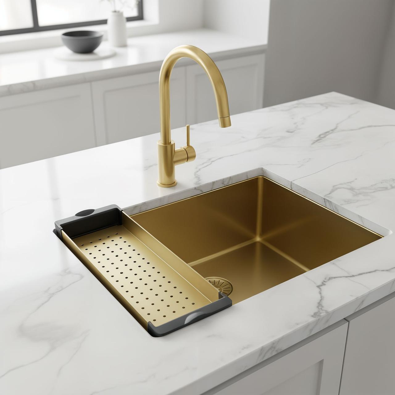 Pure.Sink Prestige ενσωματωμένος δίσκος για νεροχύτη Χρυσός PPGCL40-60