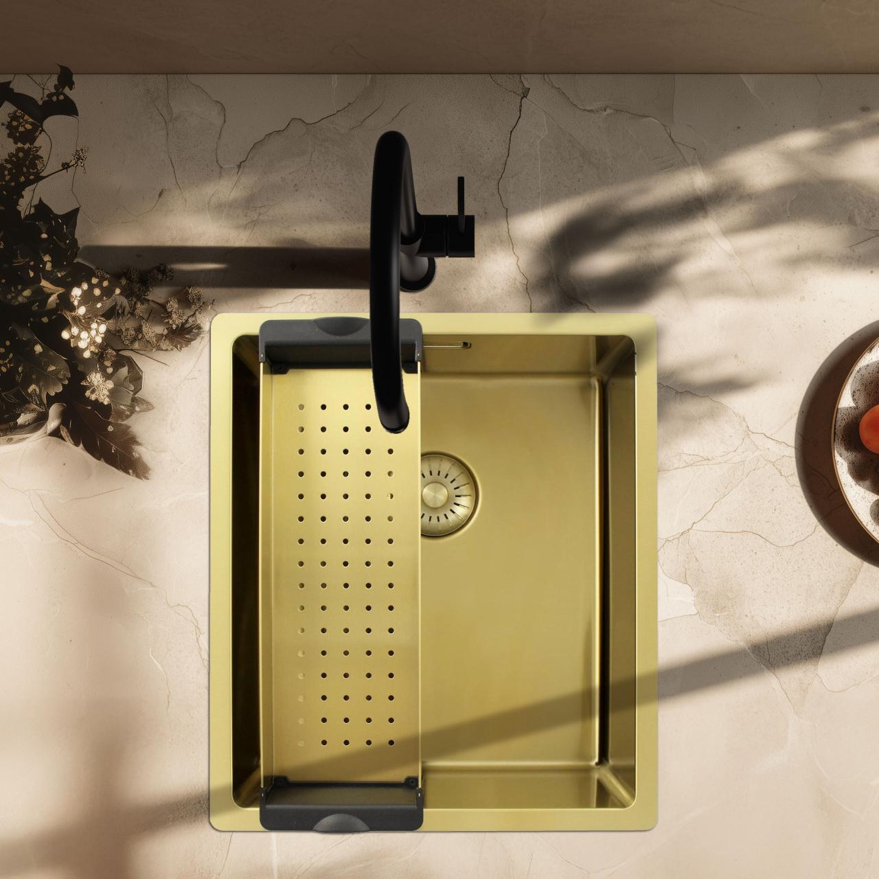 Pure.Sink Prestige ενσωματωμένος δίσκος για νεροχύτη Χρυσός PPGCL40-60
