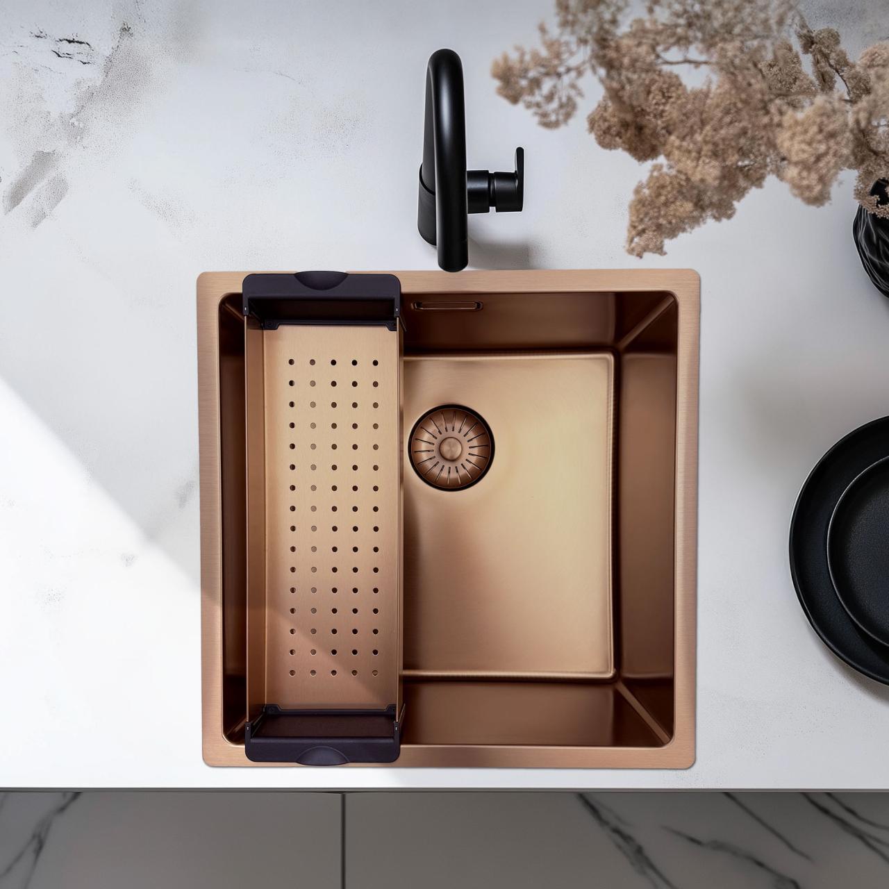 Pure.Sink Prestige ενσωματωμένος δίσκος για νεροχύτη Χαλκός PPGCL40-62