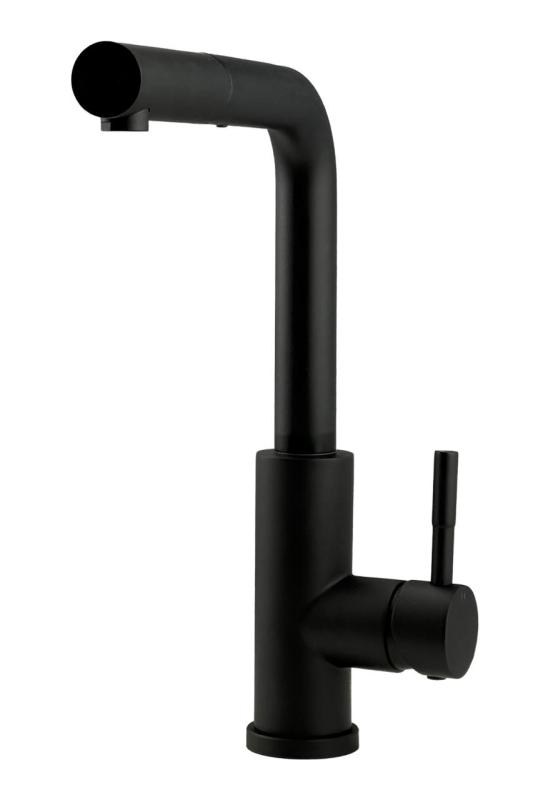 Pure.Sink Elite Steel Spark-S μπαταρία κουζίνας σε μαύρο ματ με αποσπώμενη ρουξούνι PS8041-10