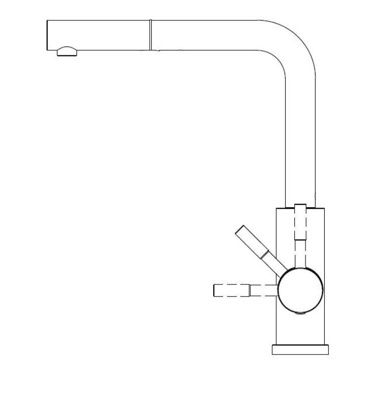 Pure.Sink Elite Steel Spark-S μπαταρία κουζίνας PVD Βουρτσισμένο Χρυσό με αποσπώμενο στόμιο PS8041-60