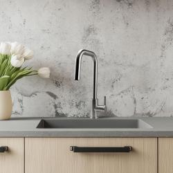 Pure.Sink Elite Steel Crystal-S βρύση κουζίνας RVS με αναδιπλούμενη έξοδο PS8050-02