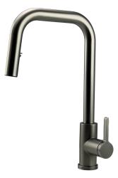 Pure.Sink Elite Steel Crystal-S βρύση κουζίνας PVD Gun Metal με αναδιπλούμενη έξοδος PS8050-61