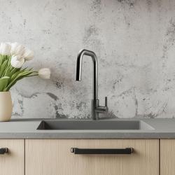 Pure.Sink Elite Steel Crystal-S βρύση κουζίνας PVD Gun Metal με αναδιπλούμενη έξοδος PS8050-61