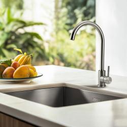 Pure.Sink Elite Steel Stream μπαταρία κουζίνας από Ανοξείδωτο Ατσάλι PS8044-02
