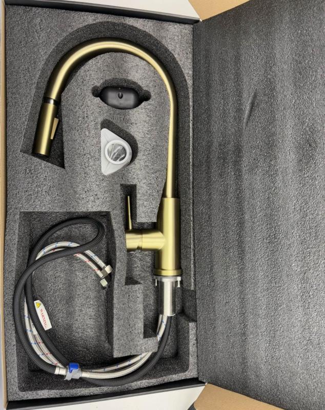 Pure.Sink Elite Steel Stream-S βρύση κουζίνας PVD Gun Metal με αναδιπλούμενη έξοδος PS8045-61