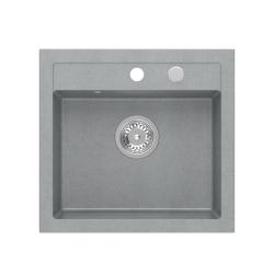 Quadri Λονδίνο Γρανίτης Γκρι Νεροχύτης 50x47cm με Οπή για Μπαταρία Επιτραπέζιος - 1208967727