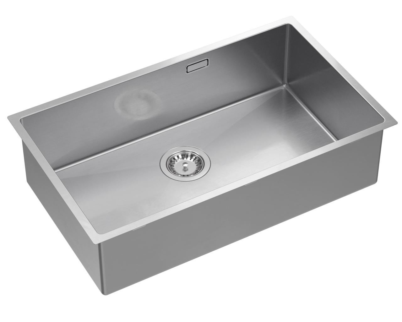 Aquadesign Zara RVS Νεροχύτης 74x44cm Υποδομή, Επίπεδη Εγκατάσταση και Επικατάσταση με RVS Πρίζα - 1208967758